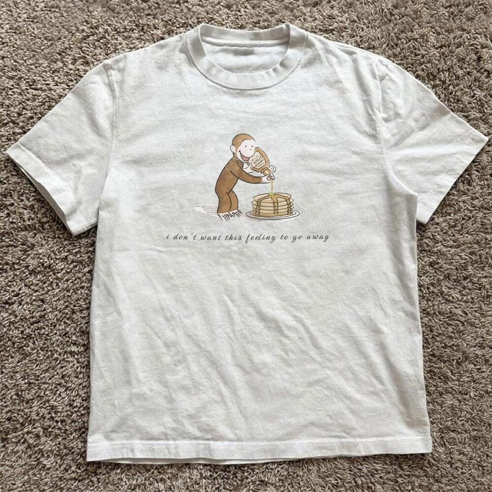 White Curious George T-Shirt